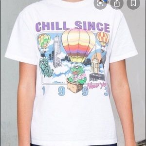 rare brandy melville “chill since 1993” t-shirt